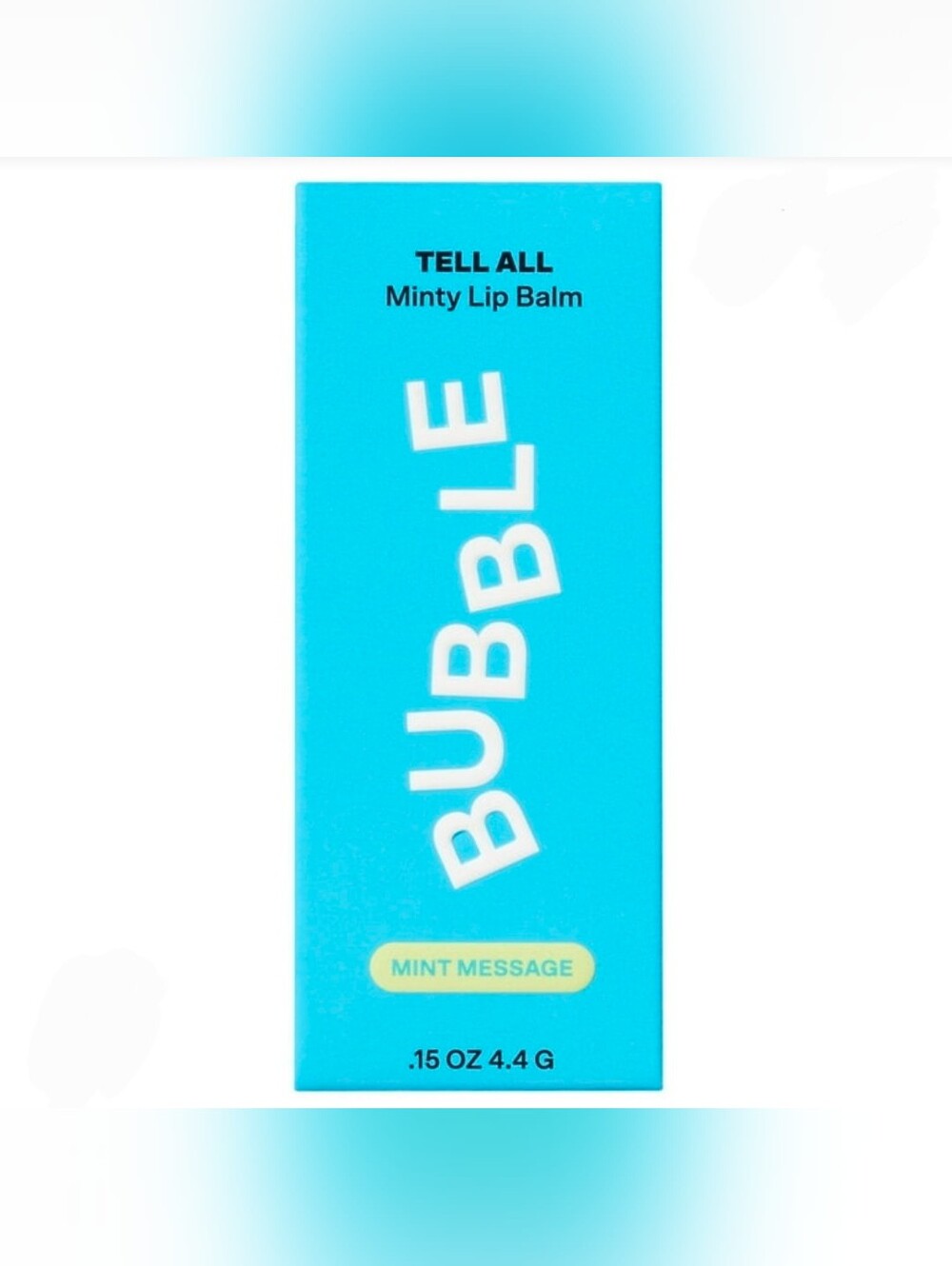 Bubble Tell All Bubble Minty Lip Balm - Mint Message 0.15oz BNIB